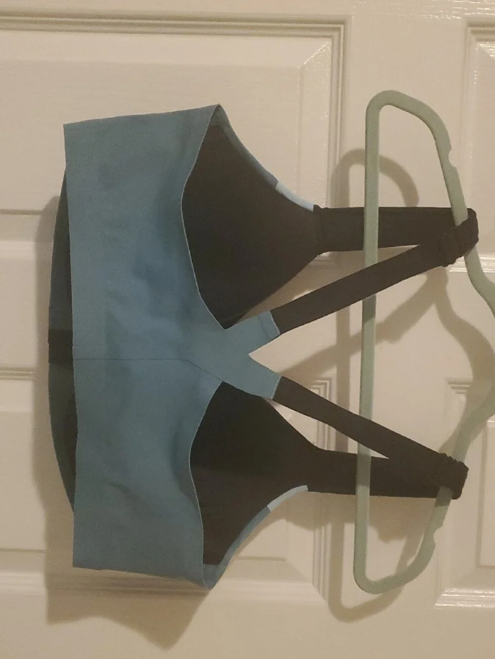 Victoria's Secret Light Blue & Teal Front-Zip Sports Bra